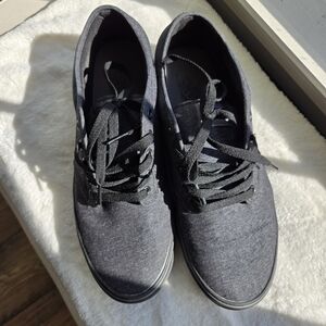 Vans Men's Gray Low-Top Canvas Sneakers 10.5